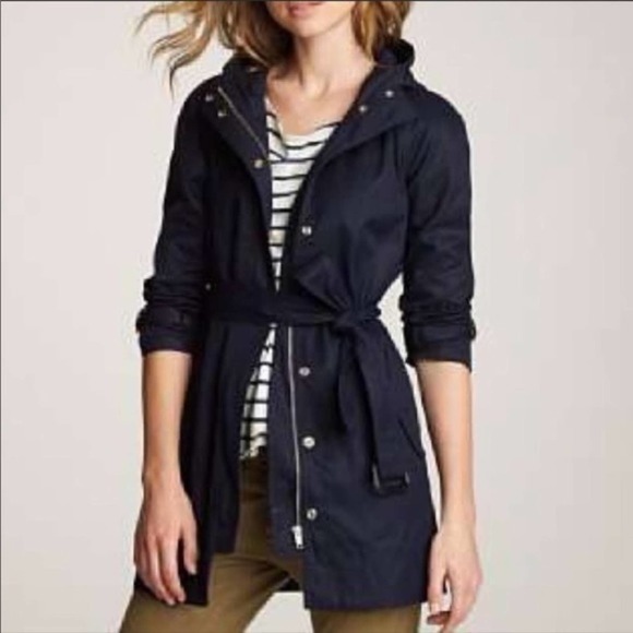 J. Crew Matinee Hooded Trench Coat Style 36326 Size 10 - Picture 1 of 14